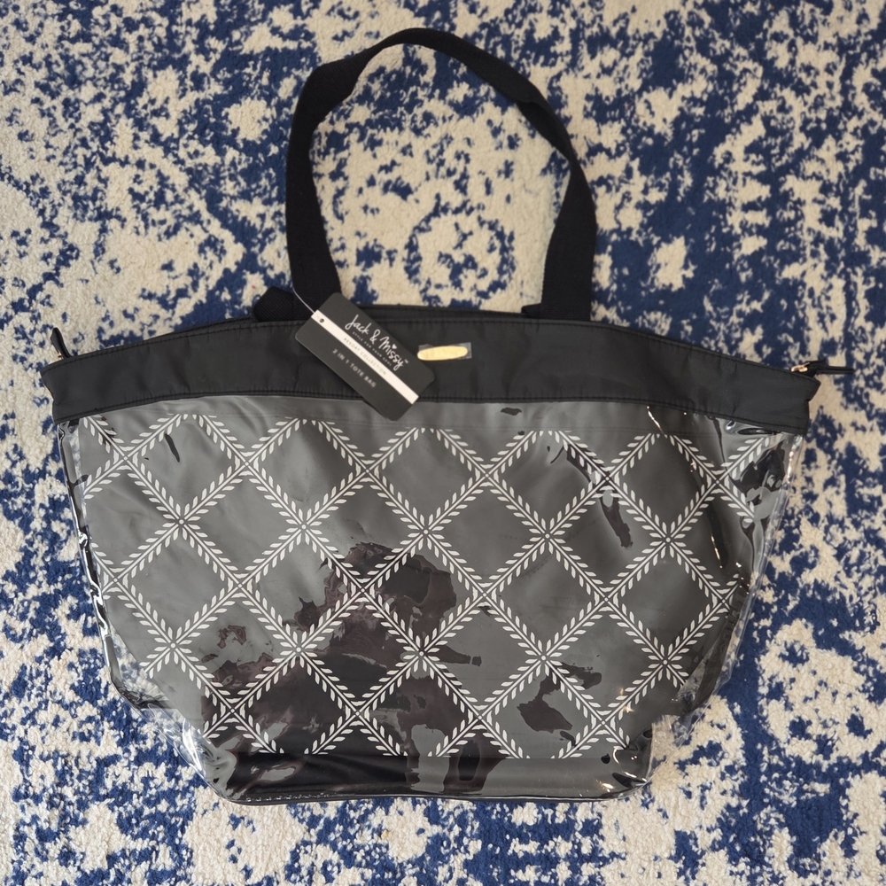Stylish Black and Gray Tote Bag